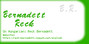 bernadett reck business card